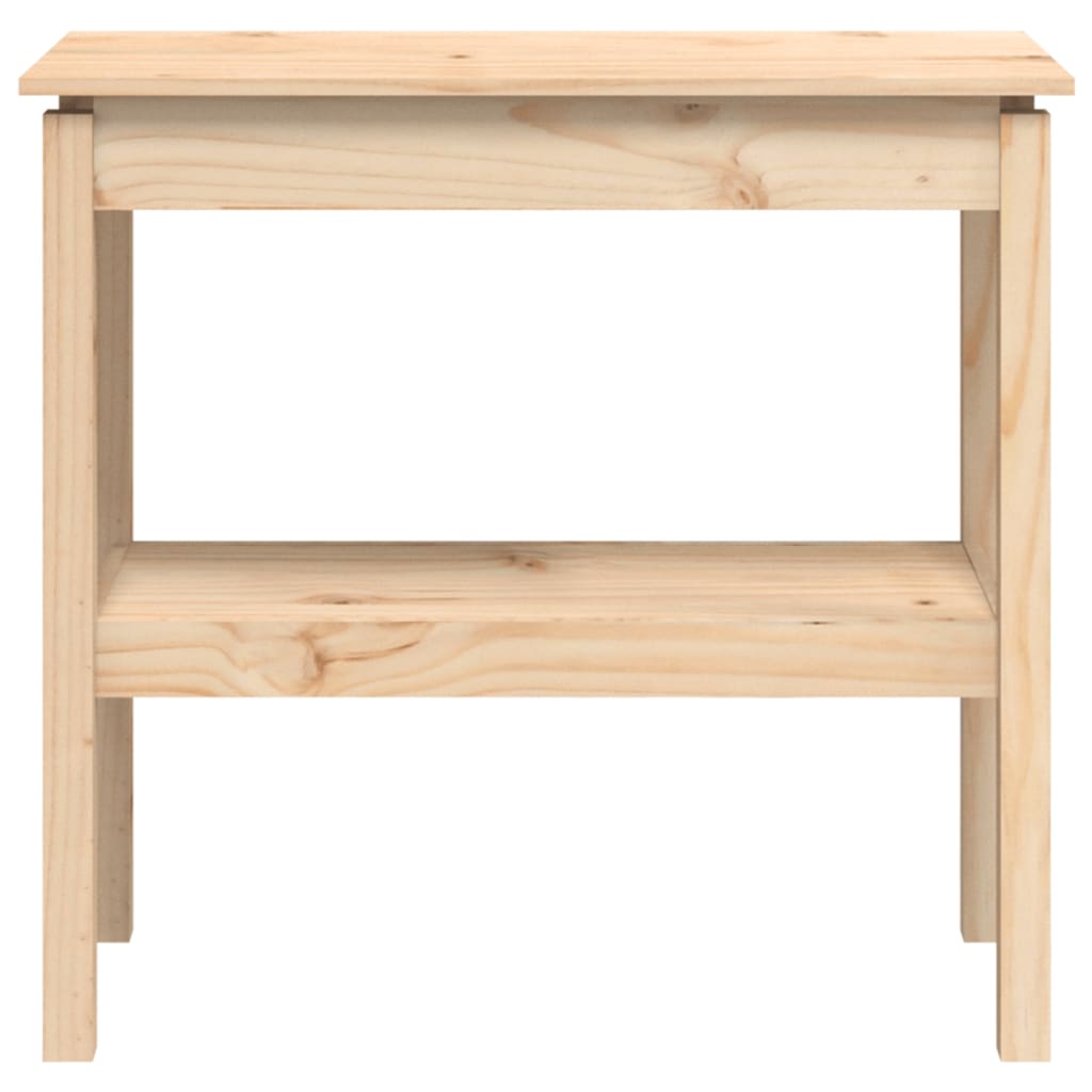Mesa Consola Madera Maciza De Pino 80x40x75 Cm_2