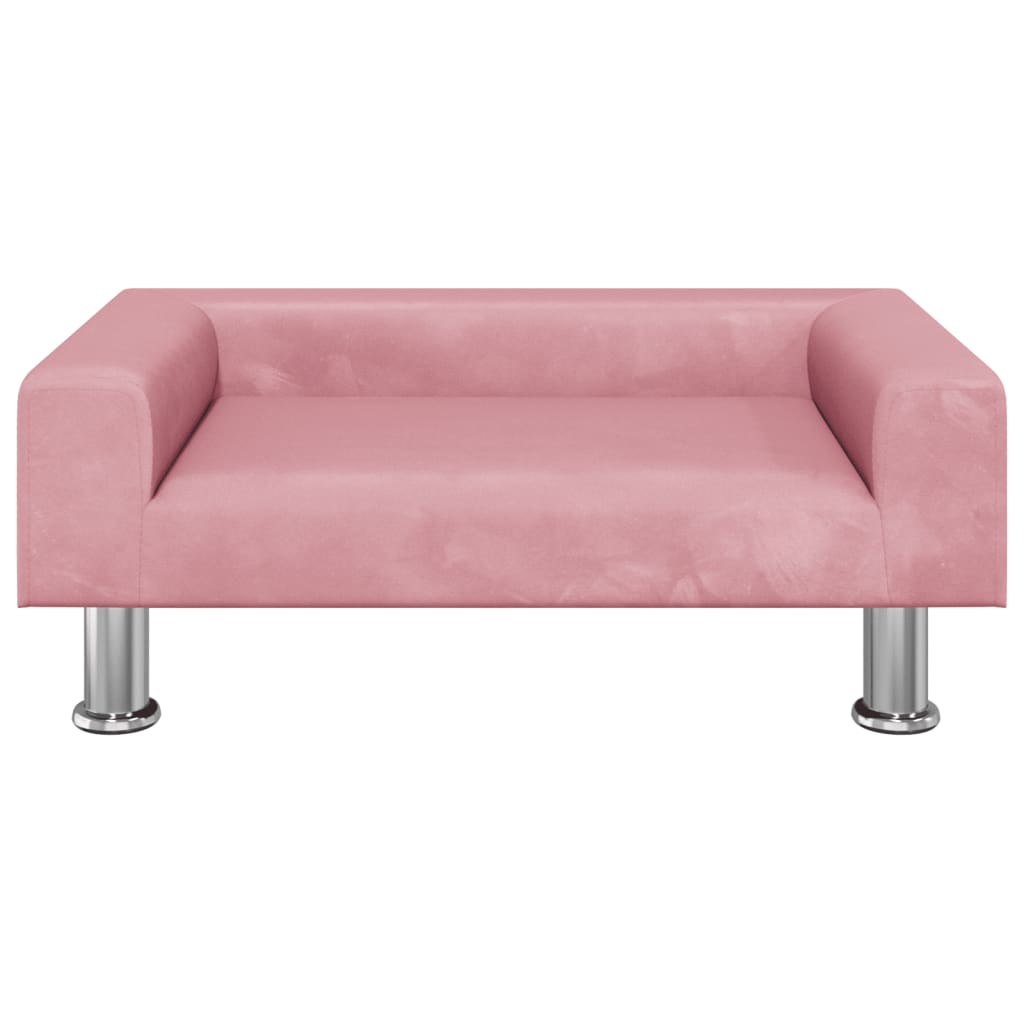 Cama Para Perros De Terciopelo Rosa 70x45x26,5 Cm / Vetonek_0