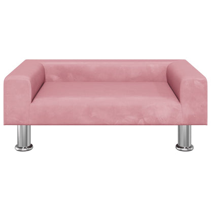 Cama Para Perros De Terciopelo Rosa 70x45x26,5 Cm / Vetonek_0