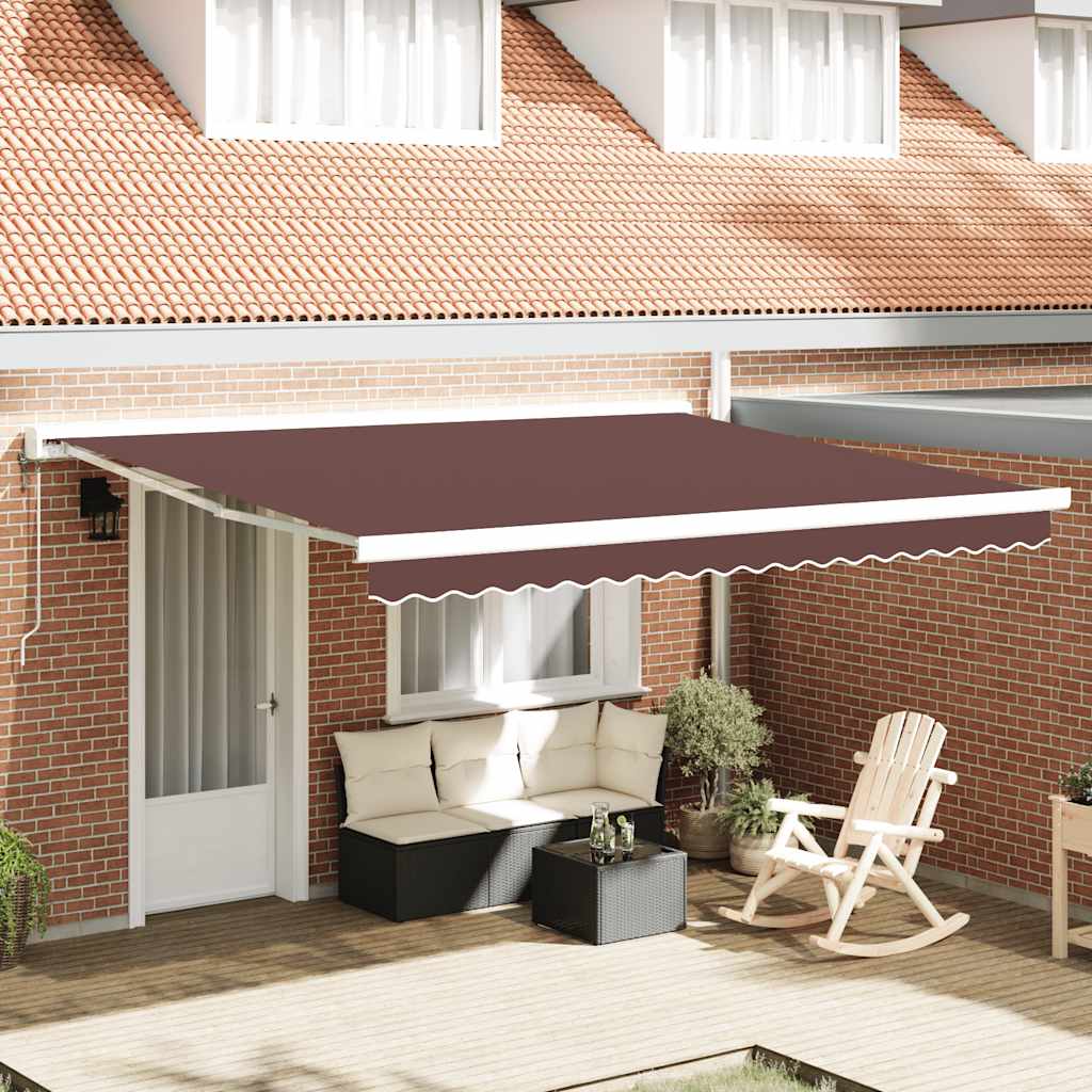 Toldo Retráctil Automático Marrón 400x300 Cm_1