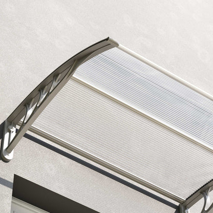 Outsunny Marquesinas Exterior Para Puertas Y Ventanas 100x75 Cm Transparente_3