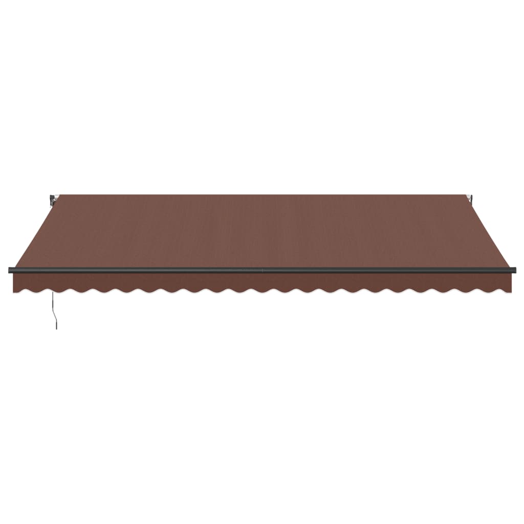 Toldo Retráctil Automático Con Luces Led Marrón 500x350 Cm_3