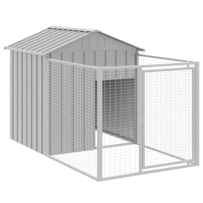 Caseta Perro Tejado Acero Galvanizado Gris Claro 117x1221x123cm_5