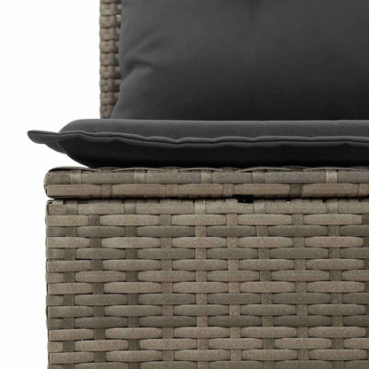 Set De Sofás De Jardín Con Cojines 9 Pzas Ratán Sintético Gris / Vetonek_5
