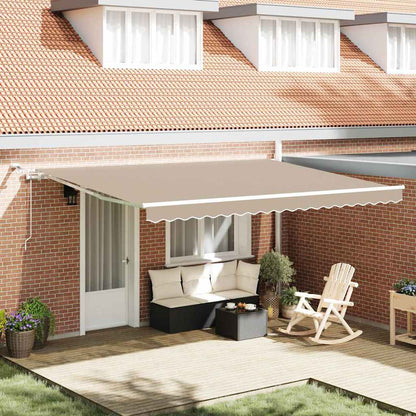 Toldo Retráctil Beige 450 X 350 Cm Poliéster_1