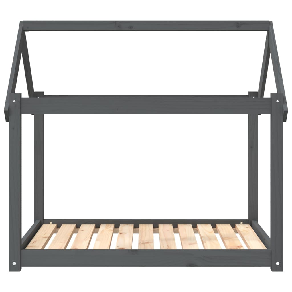Vidaxl Cama Para Perros Madera Maciza De Pino Gris 101x70x90 Cm_4