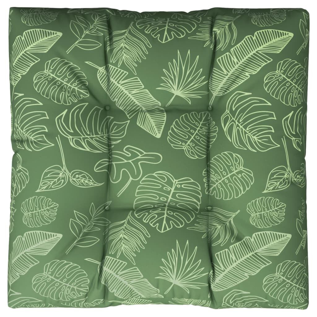 Vidaxl Cojín Para Palés Tela Estampado De Hojas 80x80x12 Cm_0
