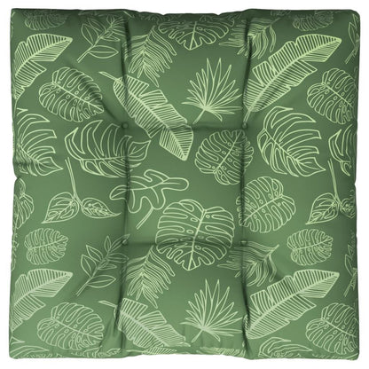 Vidaxl Cojín Para Palés Tela Estampado De Hojas 80x80x12 Cm_0