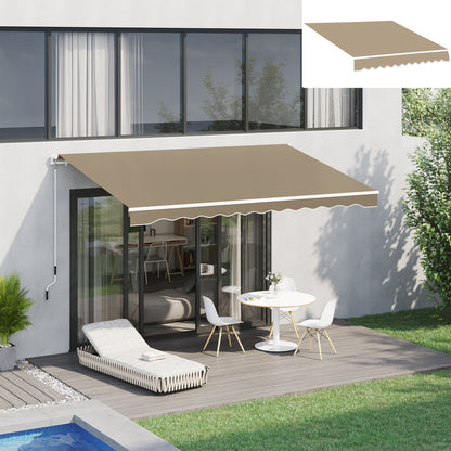 Outsunny Techo De Repuesto Para Toldo 382x240 Cm Protección Uv Beige_1