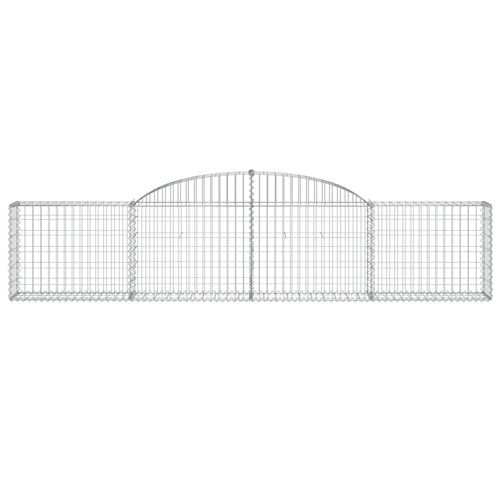 Cestas De Gaviones 10 Uds Forma De Arco Hierro 300x30x60/80 Cm_3