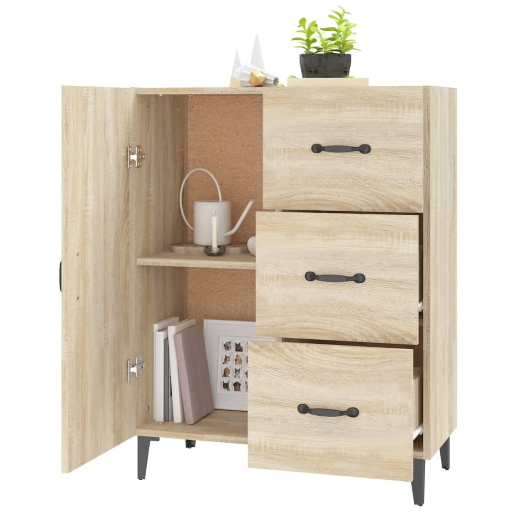 Aparador De Madera De Ingeniería Roble Sonoma 69,5x34x90 Cm / Vetonek_1