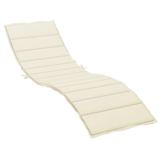 Vidaxl Cojín De Tumbona De Tela Oxford Crema 200x60x3 Cm_0