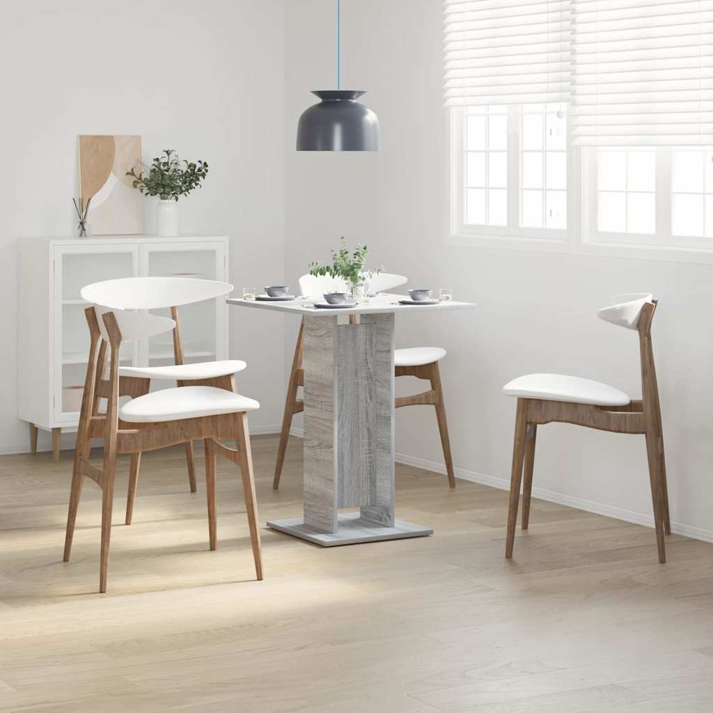 Mesa De Bistró Madera Contrachapada Gris Sonoma 60x60x75 Cm_1