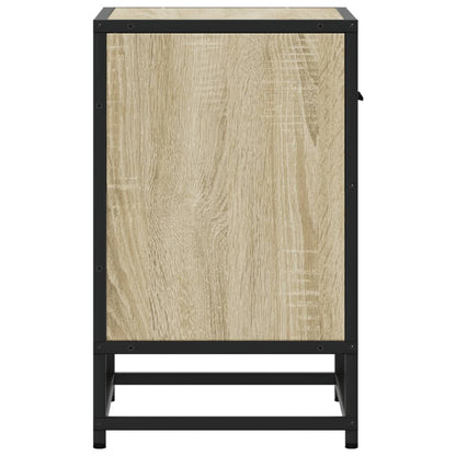 Mesita De Noche Madera De Ingeniería Roble Sonoma 40x31x50 Cm_4