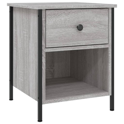 Mesita De Noche Madera De Ingeniería Gris Sonoma 40x42x50 Cm_0