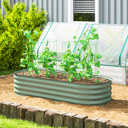 Outsunny Jardinera Exterior Grande De Acero Galvanizado Con Bordes De Seguridad_1