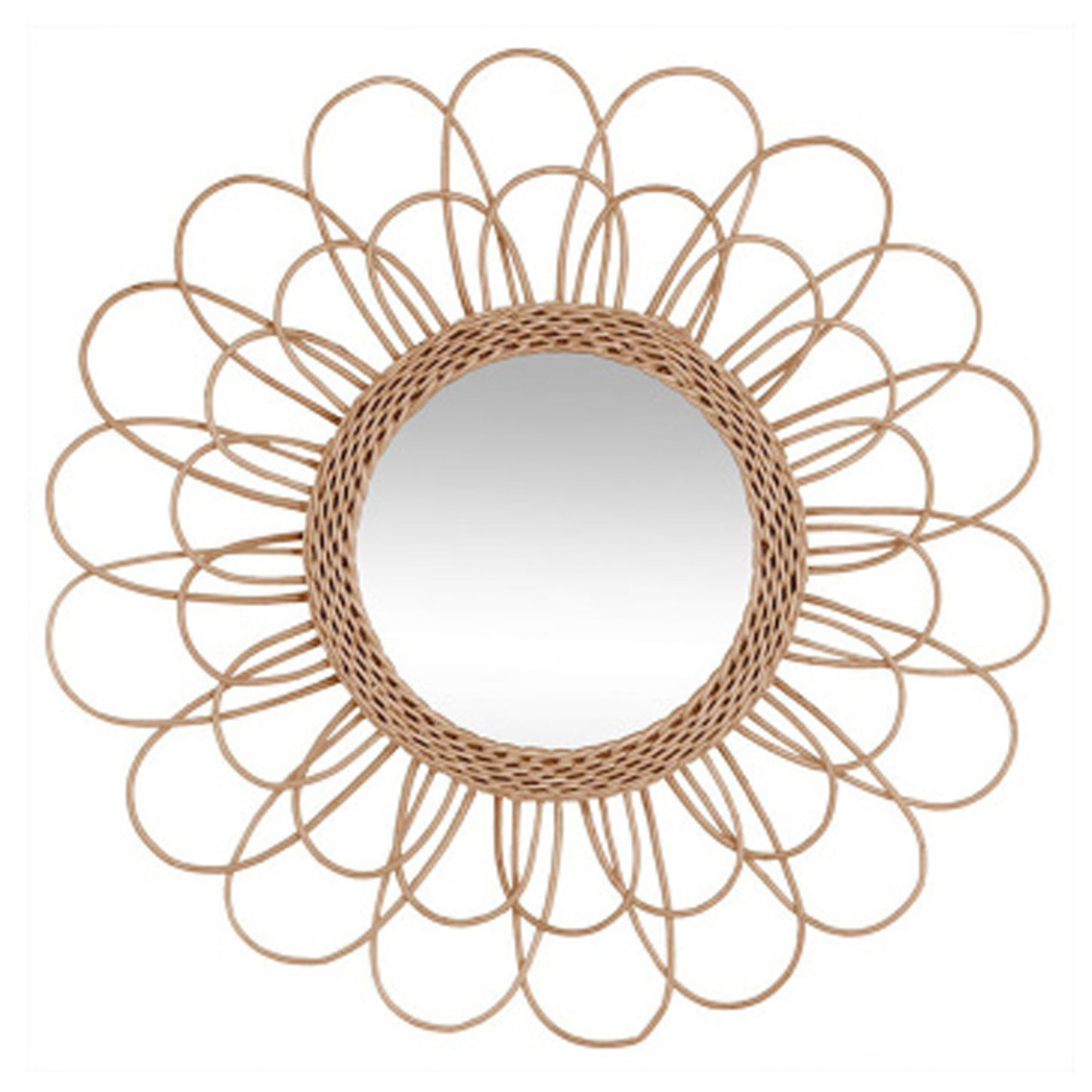 Wellhome Espejo Flor De Ratán D.56cm
