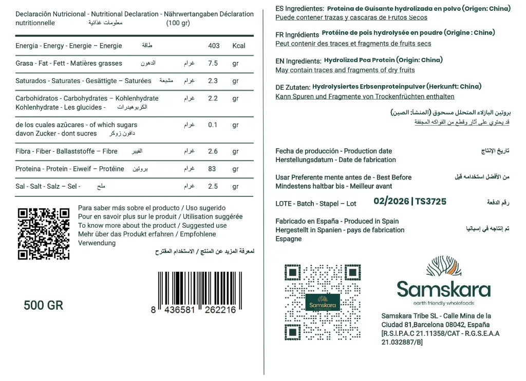 Proteína De Guisante Ultra Hidrolizada - 500g_5