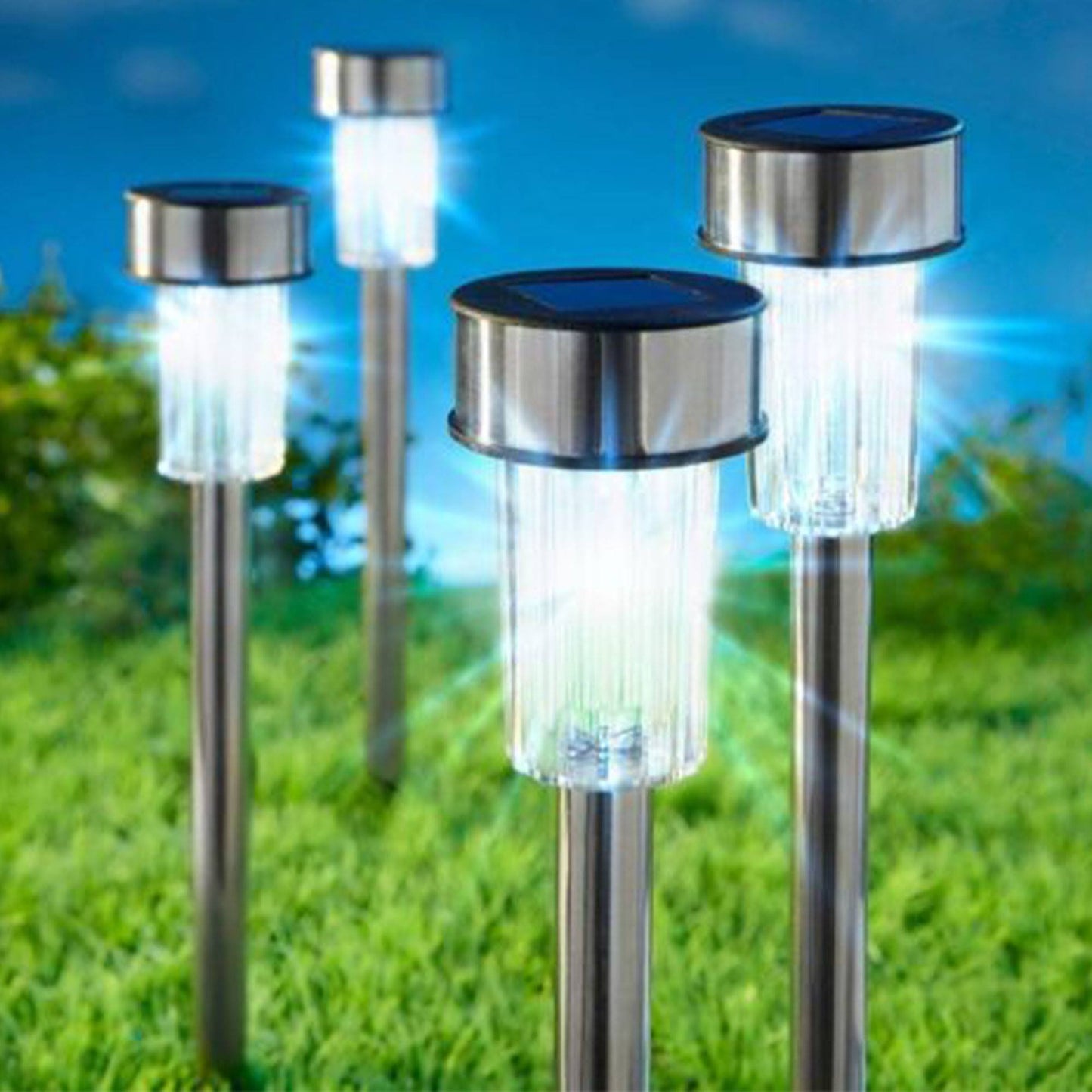 Well Home Juego De 5 Luces Solares Ø4,6cm En Acero Inoxidable_3