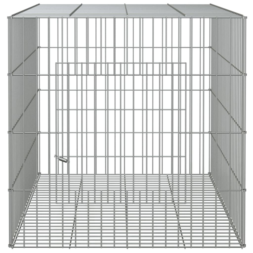 Vidaxl Jaula Para Conejos Hierro Galvanizado 78x54x54 Cm_4