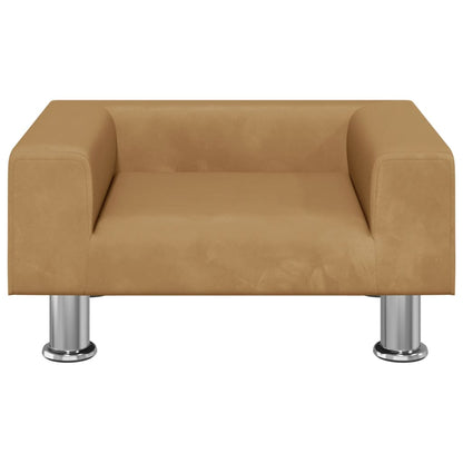 Cama Para Perros De Terciopelo Marrón 50x40x26,5 Cm / Vetonek_3