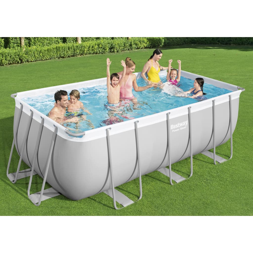 Bestway Conjunto De Piscina Rectangular Power Steel 412x201x122 Cm_1