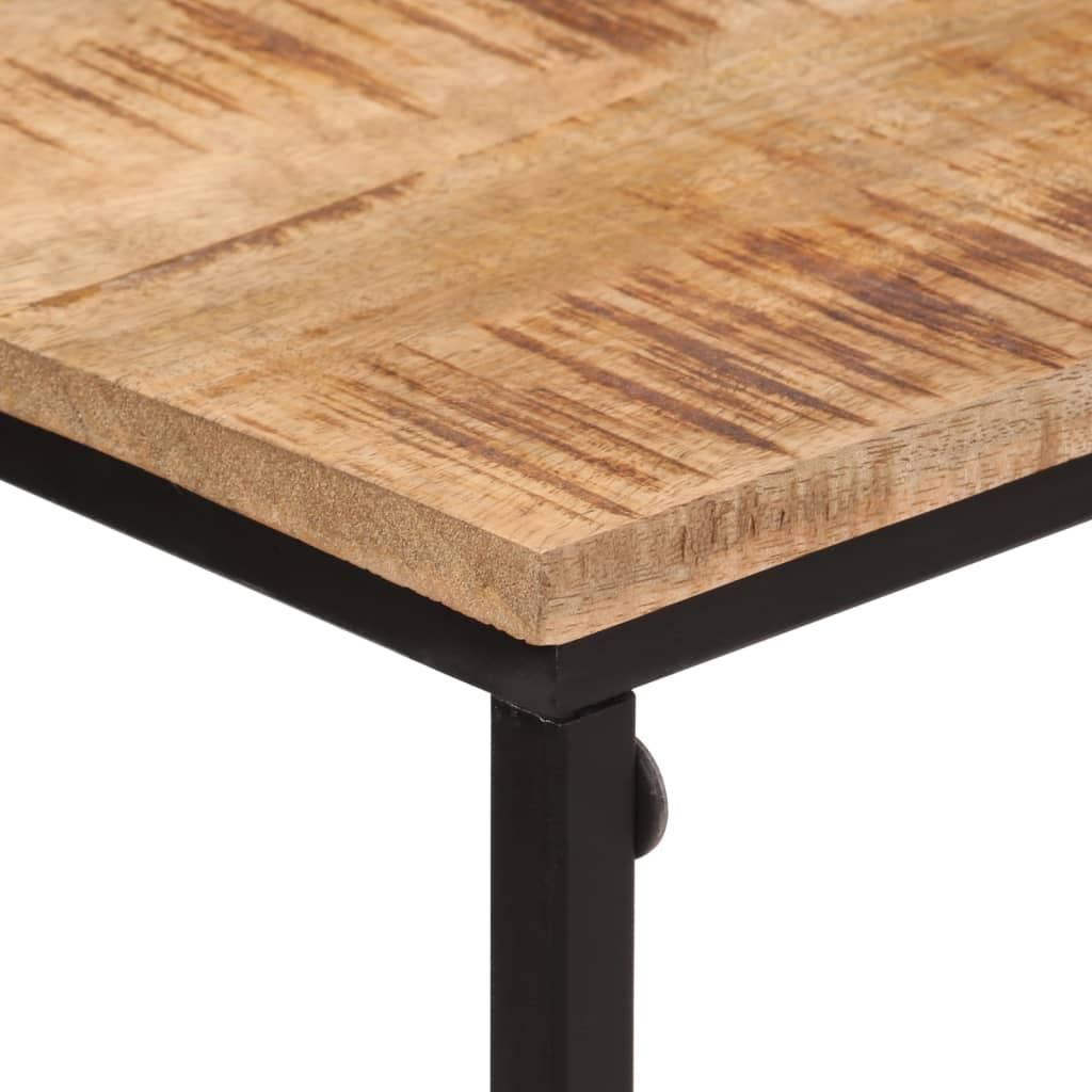 Mesa Consola Madera Maciza De Mango Y Hierro 80x30x74 Cm_2