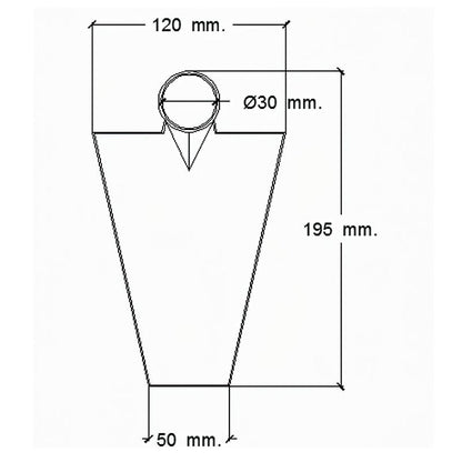 Azada Forjada Sin Mango 293/  450 Gramos