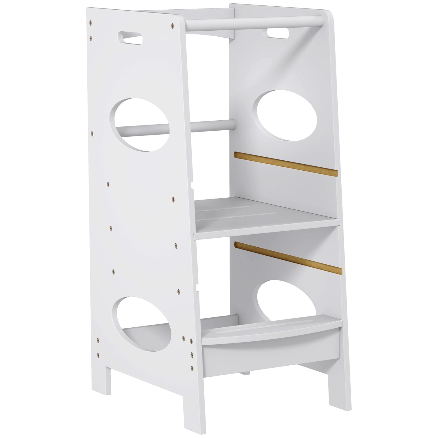Homcom Torre De Aprendizaje De Madera Para Niños Con Altura Ajustable 40x50x90cm_0