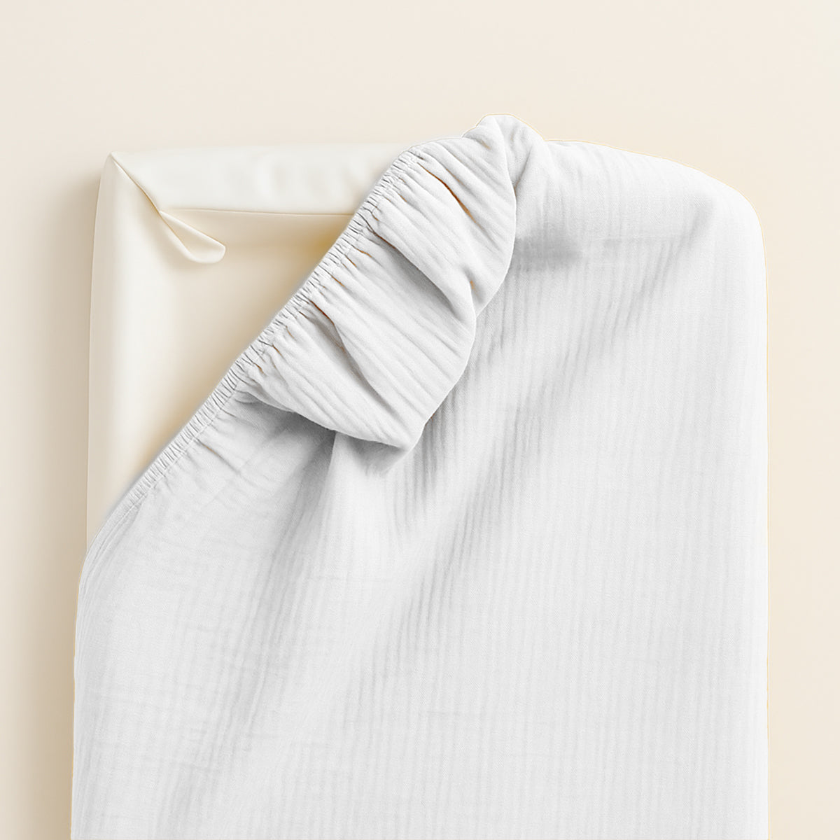 Funda De Colchón Para Cambiador En Algodón Bio Blanca