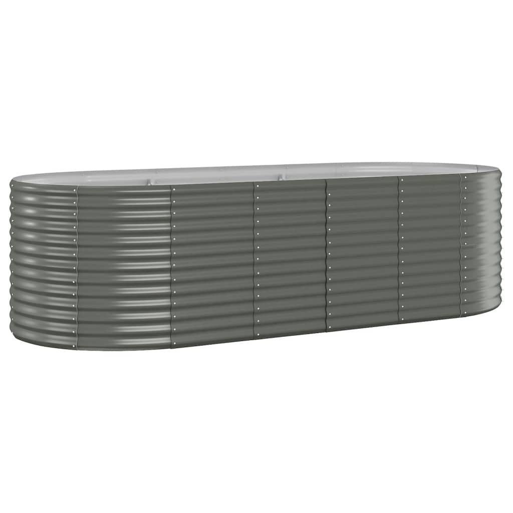 Jardinera Arriate Acero Galvanizado Gris 249x100x68 Cm_0