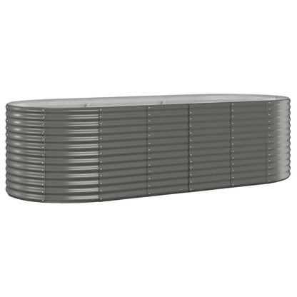 Jardinera Arriate Acero Galvanizado Gris 249x100x68 Cm_0