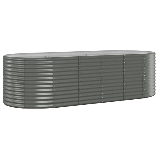 Jardinera Arriate Acero Galvanizado Gris 249x100x68 Cm_0