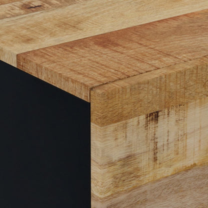 Mesita De Noche De Madera Maciza De Mango 40x33x46 Cm_3
