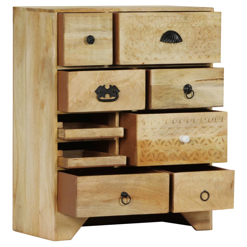 Mueble Con Cajones 60x30x75 Cm Madera Maciza De Mango_2