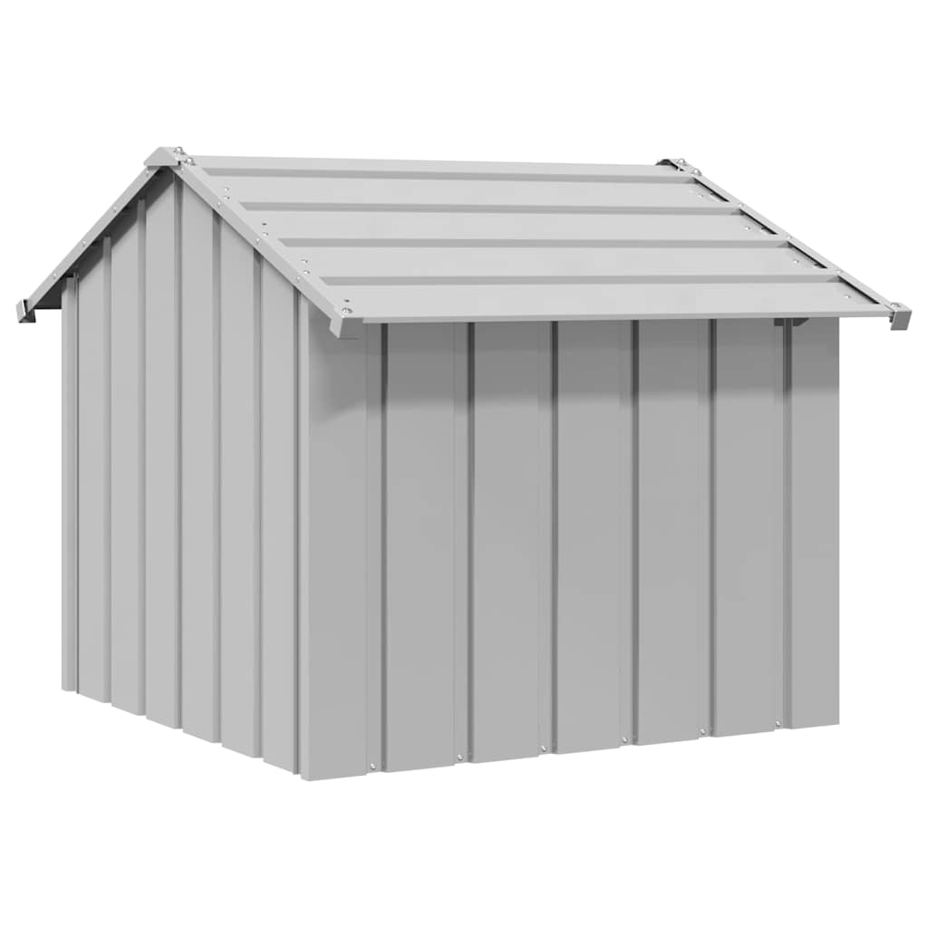 Caseta Para Perros Con Techo Acero Galvanizado 85x107x81 Cm_4