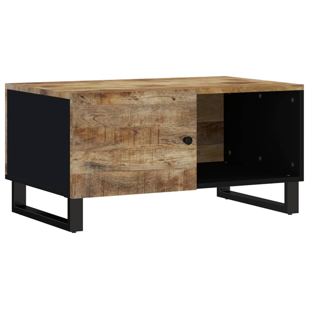 Mesa De Centro Madera Maciza Mango Y Contrachapada 80x50x40 Cm_3