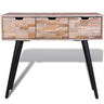 Mesa Consola Con 3 Cajones De Madera De Teca Reciclada
