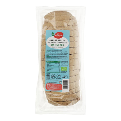 Pan de Molde Trigo Sarraceno sin gluten bio El Granero 445 g