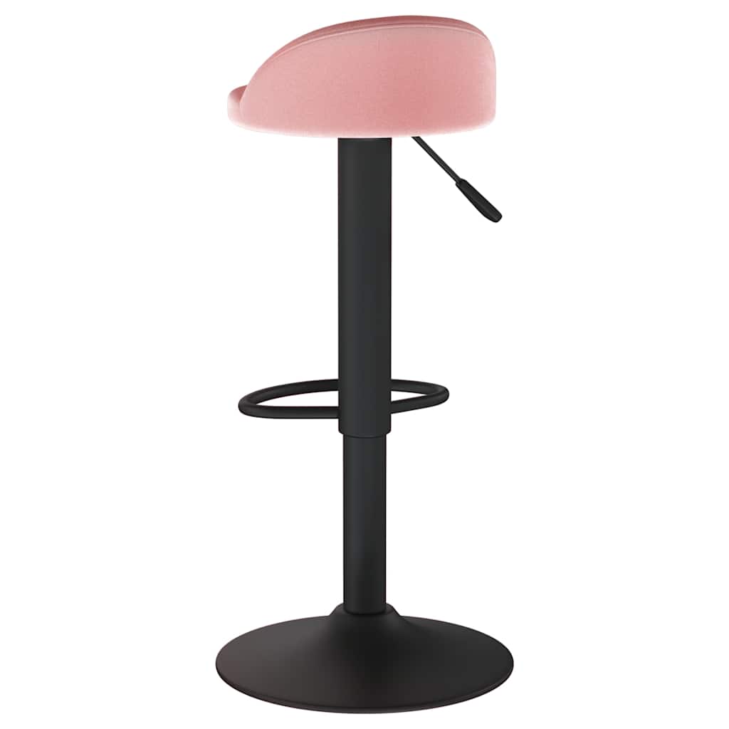 Taburete De Cocina De Terciopelo Rosa_3