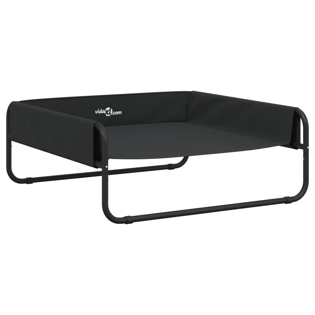 Cama Elevada Para Perros Tela Oxford Y Acero Gris Antracita / Vetonek_1