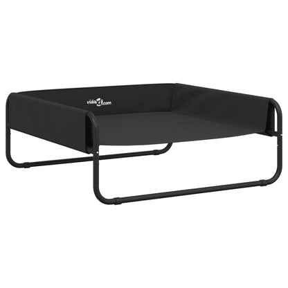 Cama Elevada Para Perros Tela Oxford Y Acero Gris Antracita / Vetonek_1