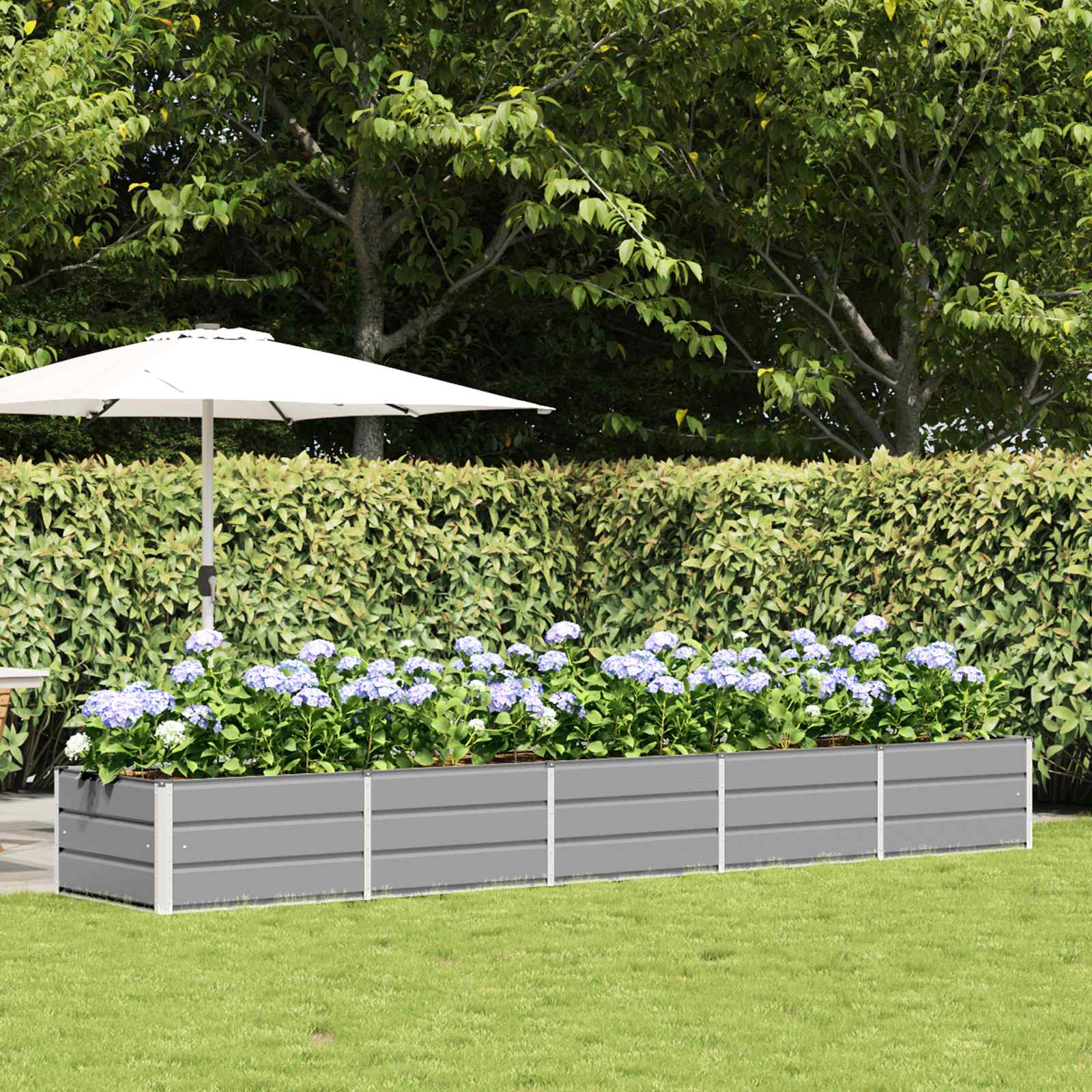 Jardinera Gris Claro 400 X 80 X 45 Cm Acero_1