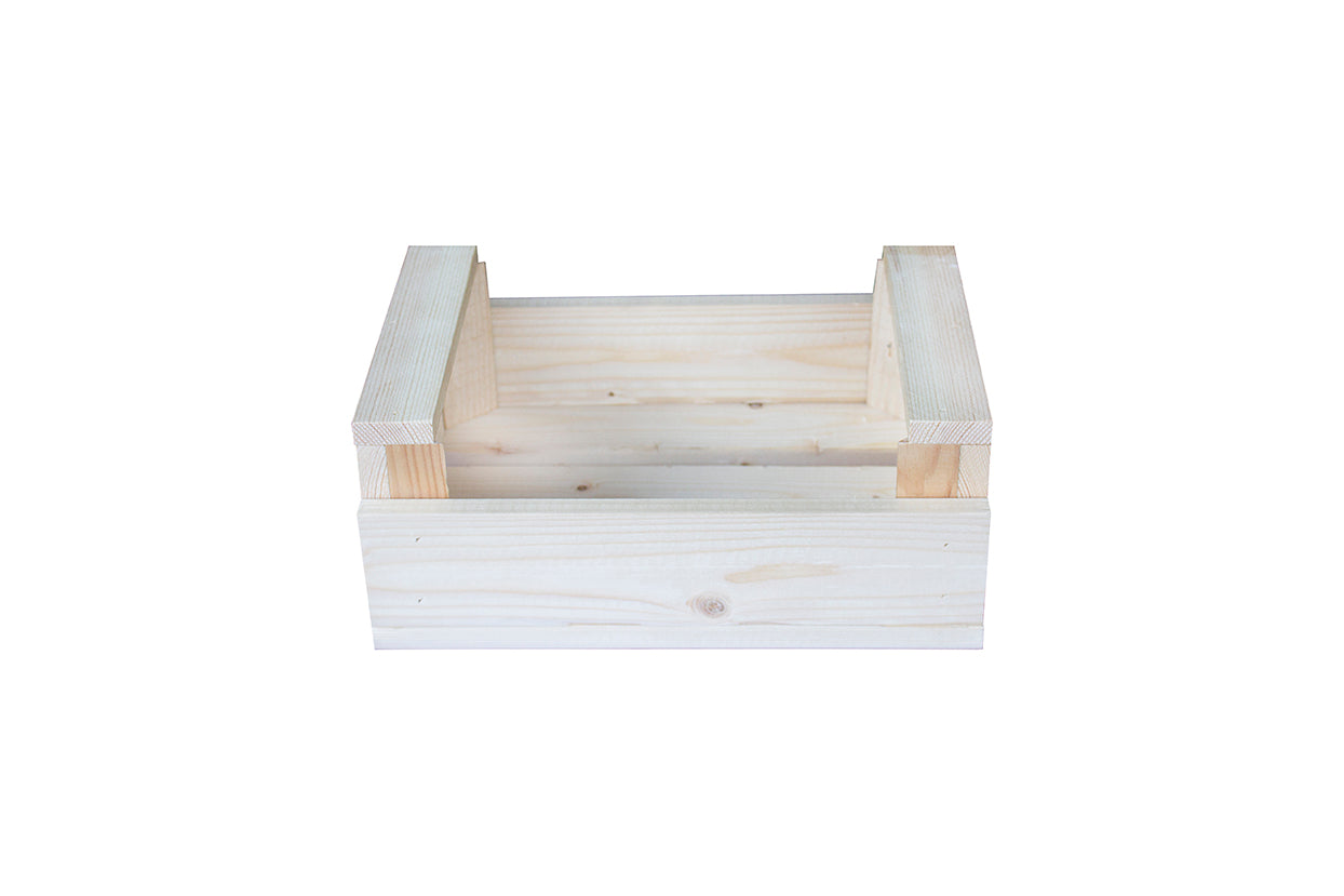Caja De Fruta Decorativa De Madera Natural De 29 X 21 X 12 Cm
