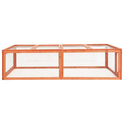 Conejera De Madera Maciza De Abeto 183x90x46,5 Cm_2