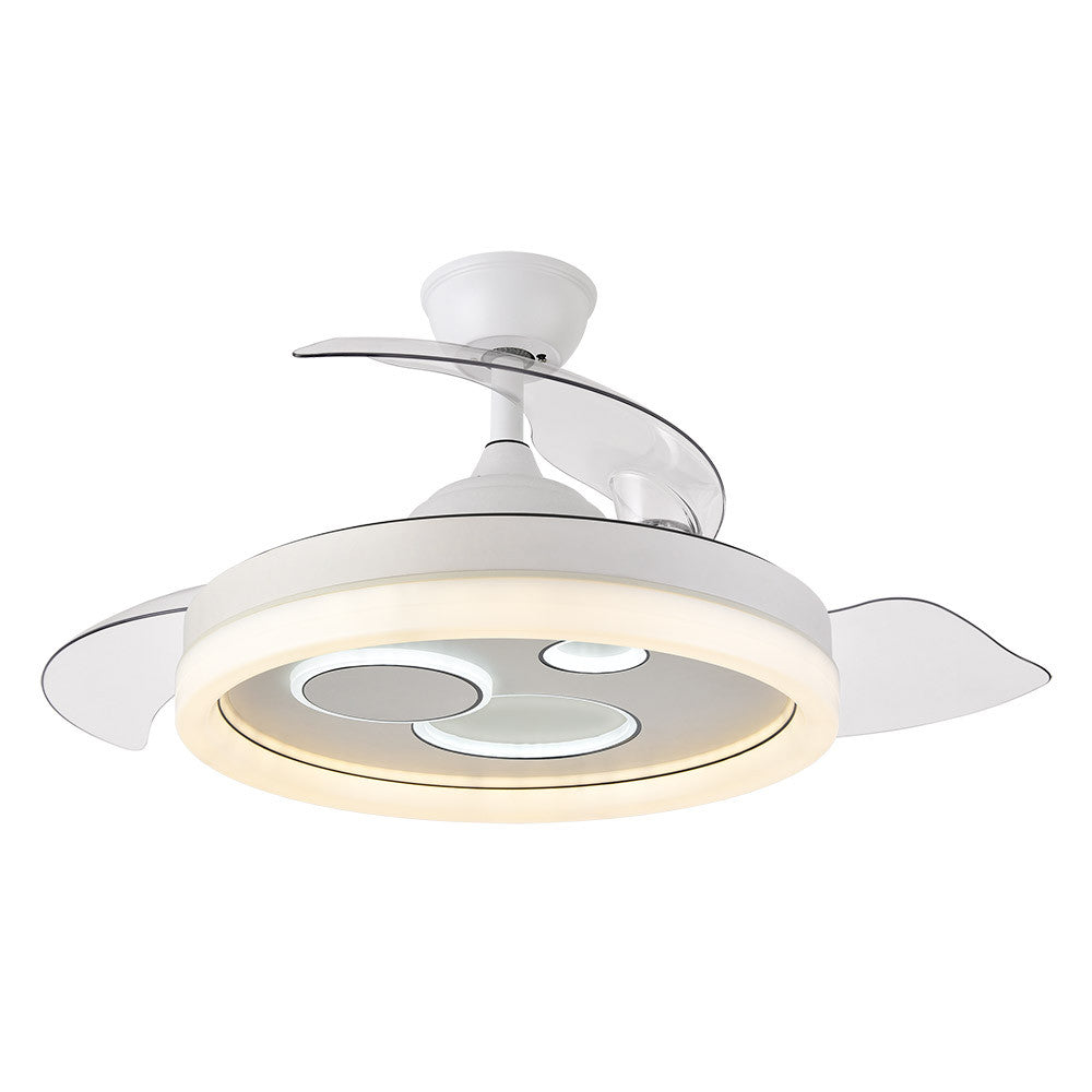 Ventilador De Techo Con 3 Aspas Retráctiles,luz Led,altavoz Bluetooth Y Mando A Distancia_2