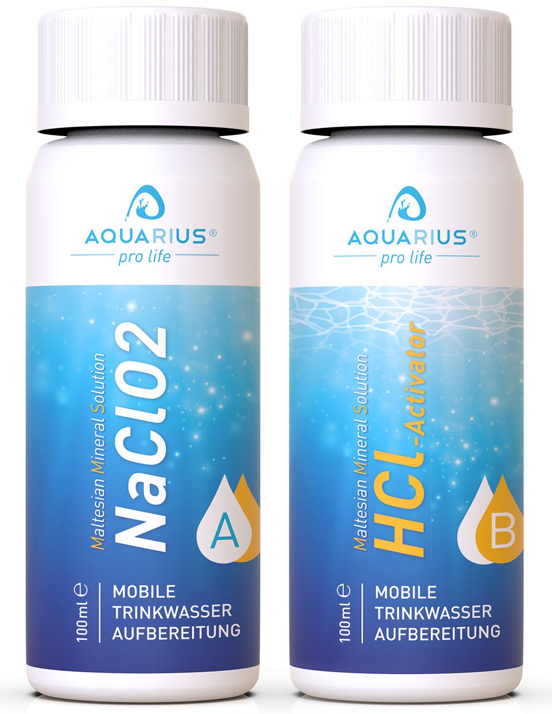Aquarius Pro Life - Mms-classic 2x100ml Juego De Dióxido De Cloro Para La Activación