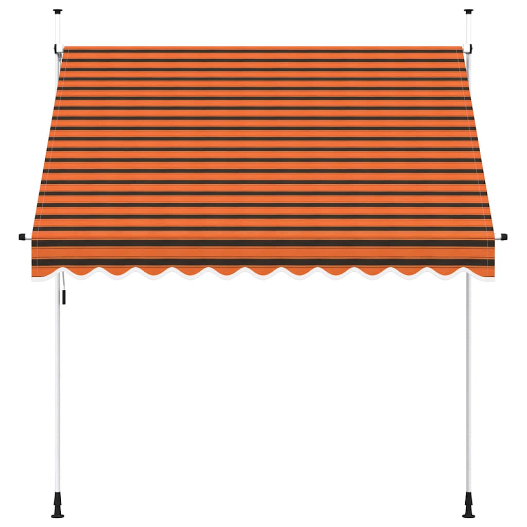 Toldo Manual Retráctil Naranja Y Marrón 250 Cm_2