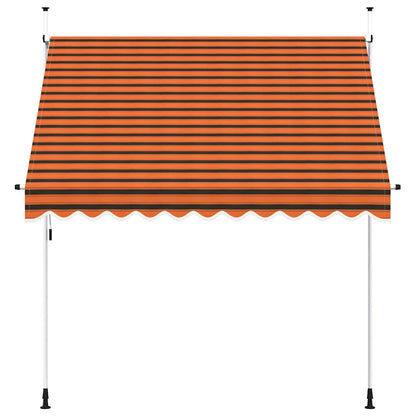 Toldo Manual Retráctil Naranja Y Marrón 250 Cm_2