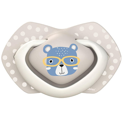 Pack chupetes silicona Bonjour Paris azul Canpol Babies (2 ud.) 6-18 meses